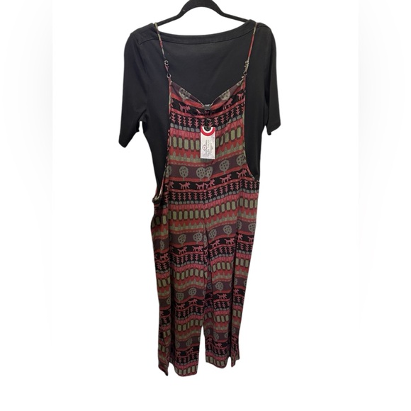 NWT.  Sacred Threads Overalls S/M 221305.  BL/GR - Picture 3 of 3